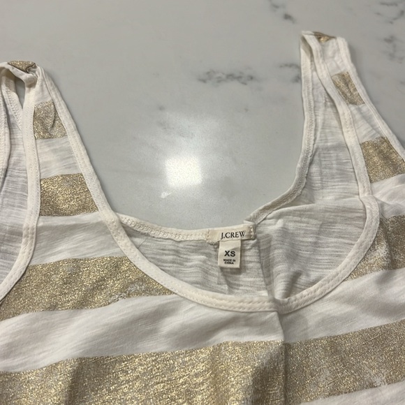 J. Crew Metallic Stripe Tissue Tank - Picture 2 of 2